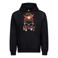 Black softball mom Urban Hoodie - MaliasSmallBusiness