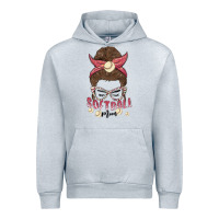 Heather Grey softball mom Urban Hoodie - MaliasSmallBusiness