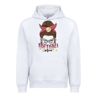 White softball mom Urban Hoodie - MaliasSmallBusiness