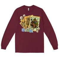 Burgundy western rodeo playing cards tbw Long Sleeve Tee - texasbilliewilder