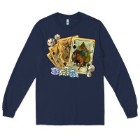 Navy western rodeo playing cards tbw Long Sleeve Tee - texasbilliewilder