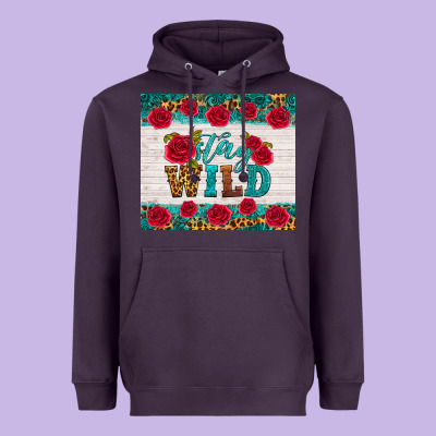 Stay Wild Heavyweight Hoodie Designed By Hra Design Shop