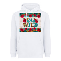 White stay wild Heavyweight Hoodie - HRA Design Shop
