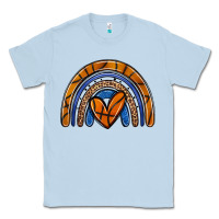 Dusty Blue basketball rainbow Classic Tee - Zillion Design Studio