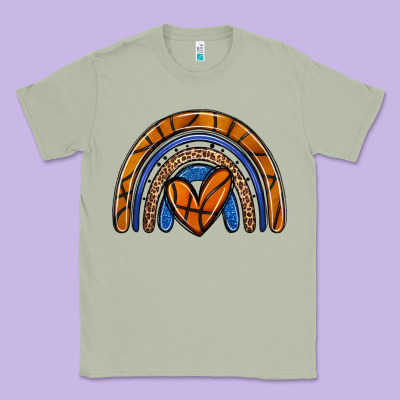Basketball Rainbow Classic Tee Designed By Zillion Design Studio