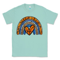 Seafoam basketball rainbow Classic Tee - Zillion Design Studio