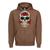Chestnut mexican day of the dead Zipper Hoodie - texasbilliewilder