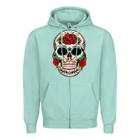 Seafoam mexican day of the dead Zipper Hoodie - texasbilliewilder