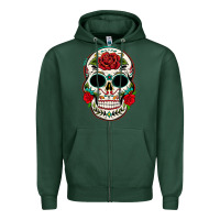 Sports Green mexican day of the dead Zipper Hoodie - texasbilliewilder
