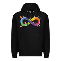 Black infinity symbol autism Premium Hoodie - MaliasSmallBusiness