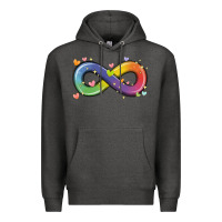 Charcoal Heather infinity symbol autism Premium Hoodie - MaliasSmallBusiness
