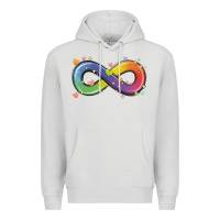 Dove Grey infinity symbol autism Premium Hoodie - MaliasSmallBusiness
