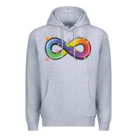 Heather Grey infinity symbol autism Premium Hoodie - MaliasSmallBusiness