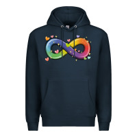 Navy infinity symbol autism Premium Hoodie - MaliasSmallBusiness