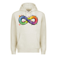 Oatmeal Heather infinity symbol autism Premium Hoodie - MaliasSmallBusiness