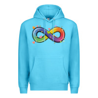 Ocean Blue infinity symbol autism Premium Hoodie - MaliasSmallBusiness