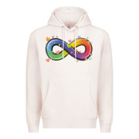 Pale Pink infinity symbol autism Premium Hoodie - MaliasSmallBusiness
