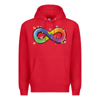Red infinity symbol autism Premium Hoodie - MaliasSmallBusiness