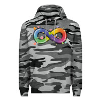 Slate Camo infinity symbol autism Premium Hoodie - MaliasSmallBusiness