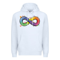 White infinity symbol autism Premium Hoodie - MaliasSmallBusiness