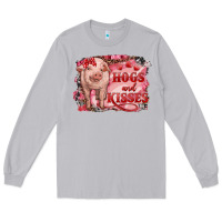 Moon Dust Valentines Day Pig Hogs And Kisses Long Sleeve Tee - RanaPortraitStore