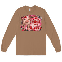 Toasted Coconut Valentines Day Pig Hogs And Kisses Long Sleeve Tee - RanaPortraitStore