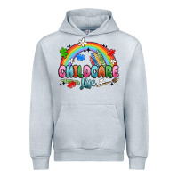 Heather Grey childcare life Urban Hoodie - MaliasSmallBusiness