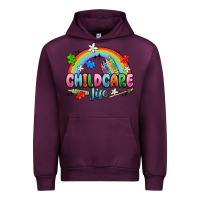 Mauve Wine childcare life Urban Hoodie - MaliasSmallBusiness