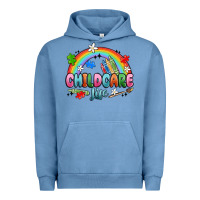 Pigment Pebble Blue childcare life Urban Hoodie - MaliasSmallBusiness