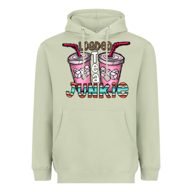 Loaded Tea Junkie Heavyweight Hoodie by CowhideDigitalArt | Teevron