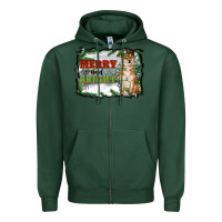 Merry And Bright Shiba Inu Zipper Hoodie | Teevron
