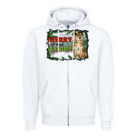 White merry and bright shiba inu Zipper Hoodie - RanaPortraitStore