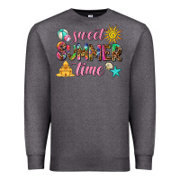 Charcoal Heather sweet summer time Premium Sweatshirt - AdoDesignShop