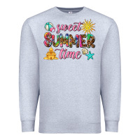 Heather Grey sweet summer time Premium Sweatshirt - AdoDesignShop