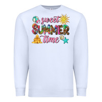 White sweet summer time Premium Sweatshirt - AdoDesignShop