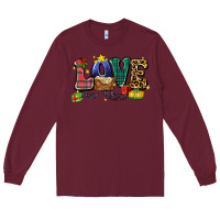 Burgundy love came down luke 2 11 Long Sleeve Tee - Zillion Design Studio