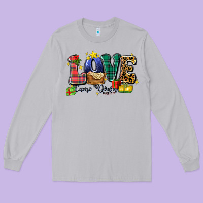Long Sleeve Tee love came down luke 2 11