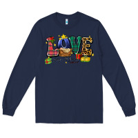 Navy love came down luke 2 11 Long Sleeve Tee - Zillion Design Studio