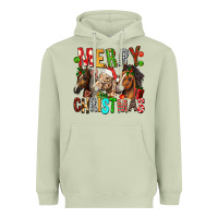 Matcha Merry christmas horses Heavyweight Hoodie - FaDigitalArtStudio