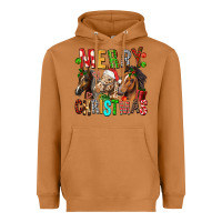 Meerkat Merry christmas horses Heavyweight Hoodie - FaDigitalArtStudio