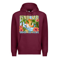 Burgundy find me under the palms Premium Hoodie - MaliasSmallBusiness