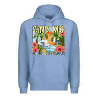 Colony Blue find me under the palms Premium Hoodie - MaliasSmallBusiness