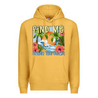 Mustard find me under the palms Premium Hoodie - MaliasSmallBusiness