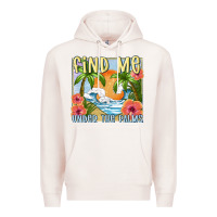 Pale Pink find me under the palms Premium Hoodie - MaliasSmallBusiness
