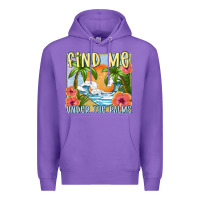 Purple find me under the palms Premium Hoodie - MaliasSmallBusiness