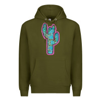 Army Green Western Turquoise Cactus Premium Hoodie - RanaPortraitStore