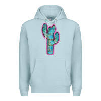 Blue Mist Western Turquoise Cactus Premium Hoodie - RanaPortraitStore