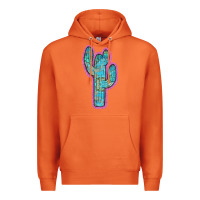 Carrot Western Turquoise Cactus Premium Hoodie - RanaPortraitStore