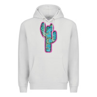 Dove Grey Western Turquoise Cactus Premium Hoodie - RanaPortraitStore