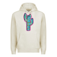 Oatmeal Heather Western Turquoise Cactus Premium Hoodie - RanaPortraitStore